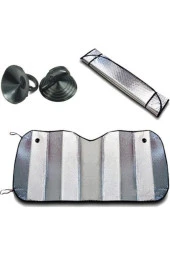 Oto Araç Araba Güneşliği Ön Cam Güneşliği Parlak Metalize Katlanabilir Güneşlik - 3