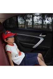 Araba Araç Yan Cam Perdesi Güneşlik Gölgelik Güneş Koruyucu 2 Adet - 3