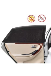 1 Adet Araba Yan Cam Perdesi Sineklik Araç Oto Güneşlik Örtü Perde Kılıf - 5