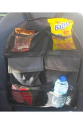 Araba Oto Araç Içi Koltuk Arkası Bagaj Düzenleyici Organizer Çanta 6 Cepli Eşya Düzenleyici - 5