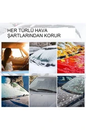 Ön Cam Branda Güneş Uyumlu Kar Buzlanma Önleyici Örtü Su Geçirmez Ön Cam Branda - 4