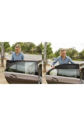 Oto Araç Yan Cam Güneşlik Branda Güneş Önleyici Koruyucu Örtü Bebek Emzirme Perdesi - 6