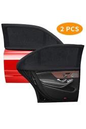 2 Adet Araba Oto Yan Cam Güneşlik Örtü Perde Kılıf Güneşliği Araba Araç Arka Yan Cam Için Güneşlik - 3