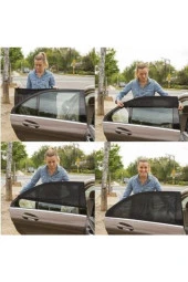 2 Adet Araba Pencere Güneşlik Çorap Örtüsü Güneş Engelleyici Bebek Koruma Örtüsü Güneşlik Perde - 2