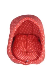 Evcil Hayvan Kedi Köpek Evi Yatağı Minderi Iç Mekan Kulübe-kırmızı Puantiyeli - 2