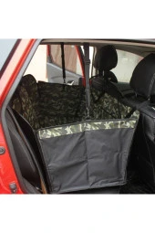 Araç Araba Içi Arka Koltuk Sıvı Geçirmez Evcil Hayvan Kedi Köpek Örtüsü + Emniyet Kemeri Tasması - 1