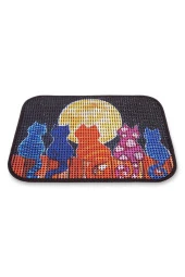 Elekli Desenli Kedi Tuvalet Önü Paspası 60 X 45 Cm - 2