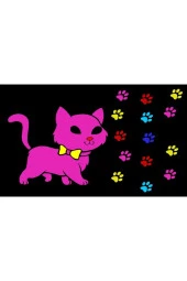 Elekli Desenli Kedi Tuvalet Önü Paspası 60 X 45 Cm - 2