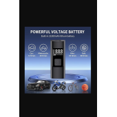 QASUL Dijital Ekran Hava Pompası Şarj Edilebilir Hava Pompası Lastik Şişirme Akülü Taşınabilir Kompresör - 2