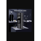 QASUL Dijital Ekran Hava Pompası Şarj Edilebilir Hava Pompası Lastik Şişirme Akülü Taşınabilir Kompresör - 4