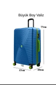 Büyük Boy Valiz 4x2 Teker Mavi 1169 thumbnail 3