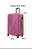 Büyük Boy Valiz 4x2 Teker Pembe 1169 thumbnail 2