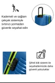 Büyük Boy Valiz 4x2 Teker Mavi 1169 thumbnail 2