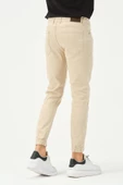 Erkek Lastikli Sknny Fit Kot Pantolon Ekru - 1
