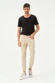 Erkek Lastikli Sknny Fit Kot Pantolon Ekru - 10