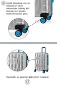 Orta Boy Valiz 4x2 Teker Gri 1167 thumbnail 3