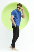 Erkek Regular Kalıp Polo Yaka T-Shirt Saks - 12