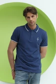 Erkek Polo Yaka Regular Fit T-Shirt İndigo - 10