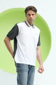 Erkek Çift Renk Polo Yaka T-Shirt Antrasit - 9