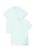 Erkek 2li Polo Yaka T-shirt Beyaz - 1
