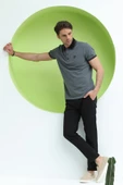 Erkek Regular Kalıp Polo Yaka T-Shirt  Demir - 7