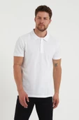 Erkek Regular Fit Polo Yaka 3lü T-shirt Siyah-Siyah-Beyaz - 11