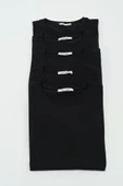 Erkek Bisiklet Yaka Regular Kalıp 5 li T-shirt Paket Siyah - 1