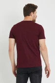 Erkek Baskılı T-shirt Bordo thumbnail 8