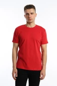 Erkek Golf Nakışlı Regular Fit Basic Tişört Kırmızı thumbnail 1
