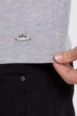 Erkek Oversize Baskılı T-shirt Gri Melanj - 10