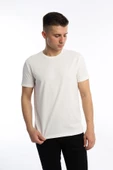 Erkek Golf Nakışlı Regular Fit Basic Tişört Beyaz - 1