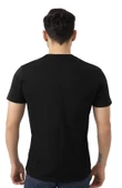 Erkek Bisiklet Yaka Regular Fit Tişört Siyah - 3