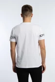 Erkek Ön Arka Baskılı Regular Tişört Beyaz - 4