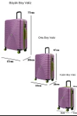 3'lü Valiz Seti Büyük Boy - Orta Boy - Kabin Boy Rose 1169 thumbnail 2