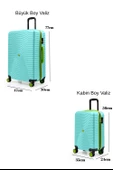 2'li Valiz Seti Büyük Boy - Kabin Boy Su Yeşili 1169 thumbnail 4