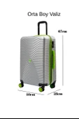 Orta Boy Valiz 4x2 Teker Gri 1169 thumbnail 4