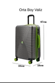Orta Boy Valiz 4x2 Teker Antrasit 1169 thumbnail 4