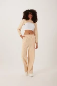 Kadın Oversize Crop  Ekru - 3