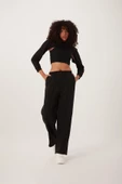 Kadın Oversize Crop  Siyah - 3