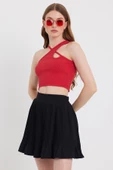 Kadın Askılı Crop Kaşkorse   Kırmızı - 1
