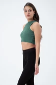 Kadın Kaşkorse Crop Atlet   Yeşil - 3