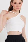 Kadın Askılı Crop Kaşkorse   Ekru - 2
