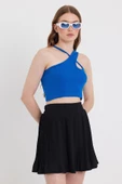 Kadın Askılı Crop Kaşkorse   Saks - 1