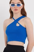 Kadın Askılı Crop Kaşkorse   Saks - 2