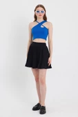 Kadın Askılı Crop Kaşkorse   Saks - 3