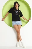 Kadın Cut Out Detaylı T-Shirt Siyah - 3