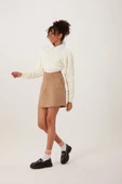Kadın Triko Sweatshirt Krem - 3