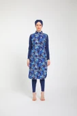 Chelly Kadın Likralı Fermuarlı Tam Kapalı Tesettür Mayo T 3860 - T 3865 - 6