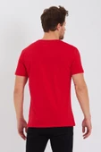 Erkek Pamuk Modal Regular Fit T-shirt Kırmızı - 4
