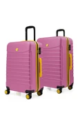 2'li Valiz Seti Büyük Boy - Orta Boy Pembe 1168 thumbnail 1